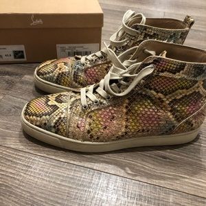CHRISTIAN LOUBOUTIN Aquarel Python Sneakers